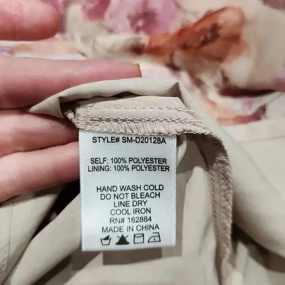 Sky to Moon Womens Floral Balloon Sleeve Smocked Waist Blouse Multi-Color Small - Picture 10 of 10